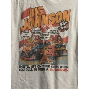 Big Johnson Vintage 1997 Racing Pit Stop Naughty T-shirt Size M